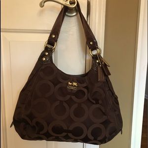 Brown Coach Madison Maggie Shoulder Bag